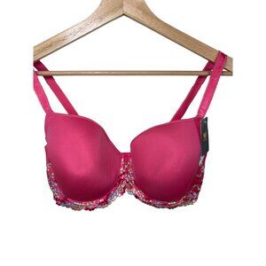 New Wacoal pink flowered Embrace Lace bra size 38DDD NWT